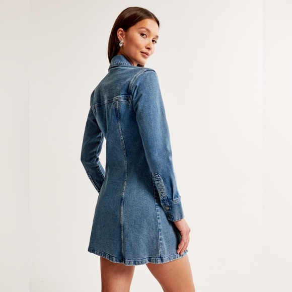 NWT Abercrombie & Fitch | Denim Shirt Dress - Picture 3 of 9